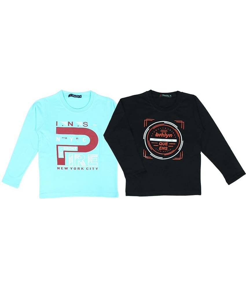 NEUVIN Pack of 2 Baby Boys Cotton T Shirts ( Multi )