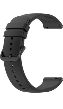 Exelent 22mm Soft Silicone Band with Black Metal Buckle Strap for Noise ColorFit Ultra ColorFit Ultra 2 NoiseFit Active ColorFit Vision ColorFit Caliber ColorFit GPS ColorFit Buzz