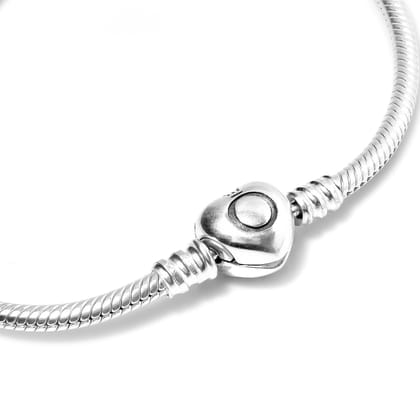 Heart Clasp | 925 Silver Charm bracelets for Women-Small / Silver / Modern