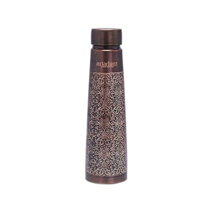Artarium Copper Sipper Bottle 100% Pure Copper Water Bottle 1 Litre Leak Proof Protection Durable & Rust Proof Copper Bottle With Added Health Benefits