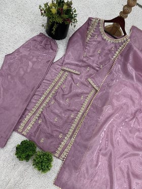 Designer Party Wear Look Top Plazzo & Dupatta Set