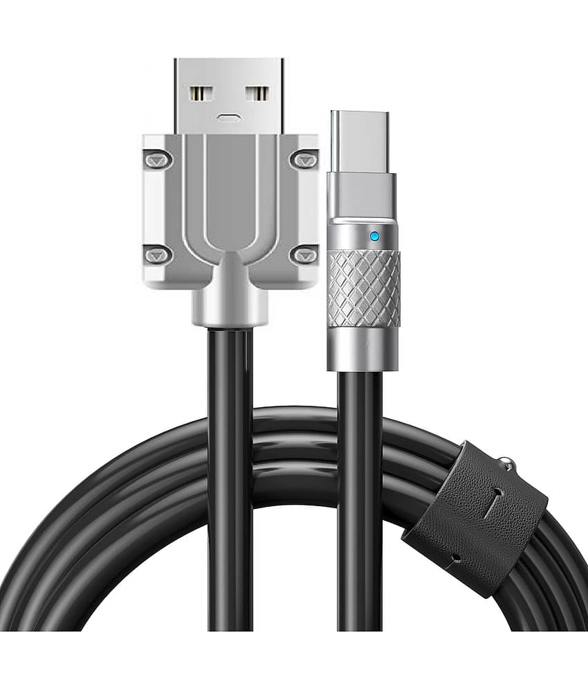 UniBoss Black 5A USB To Type C Charging Cable for Smartphones, Tablets, Laptops & Other Type C Devices 1M