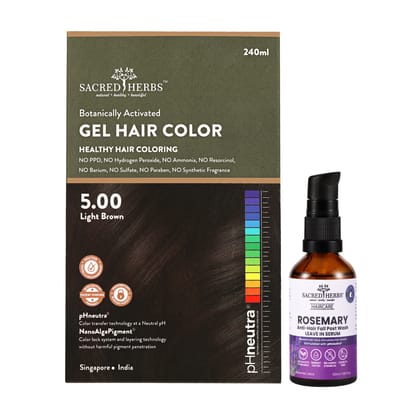Serum and Premium Hair Color Combo-Serum and Dark Brown Combo