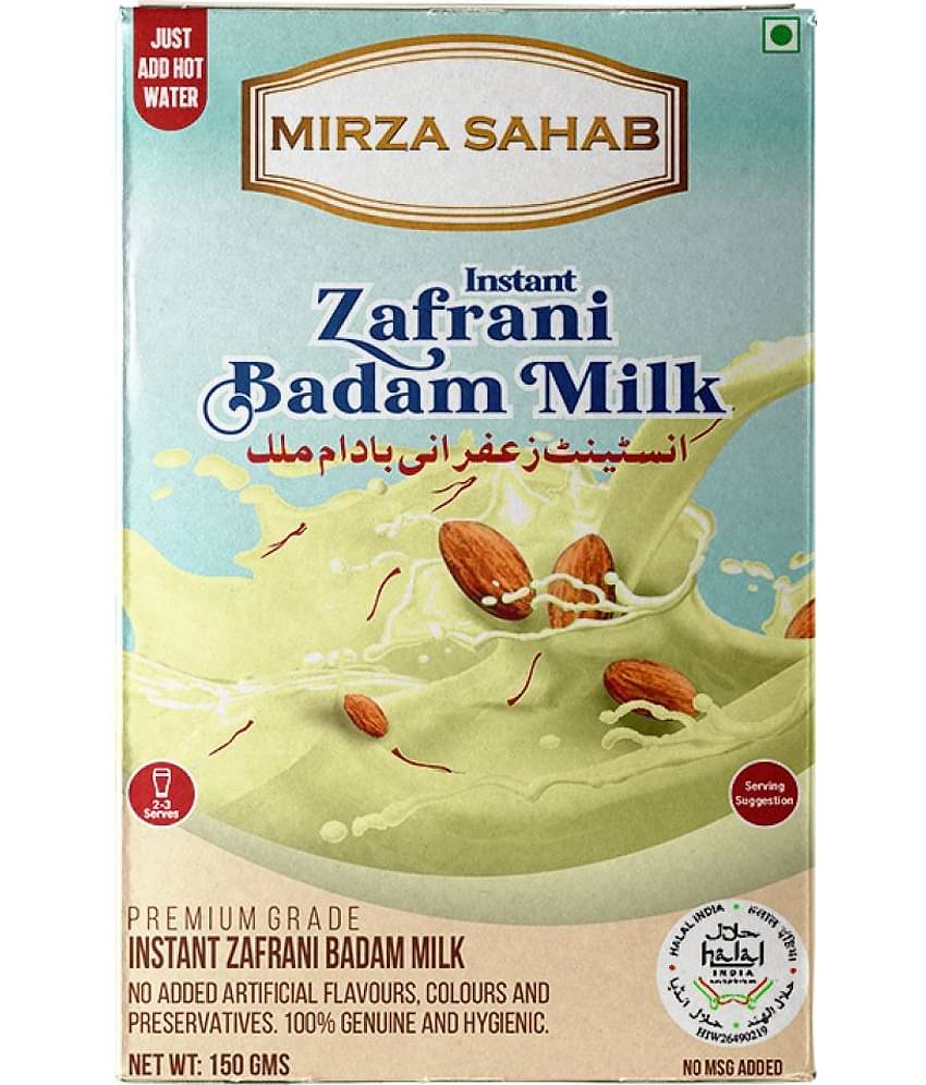 Mirza Sahab Zafrani Badam Milk Instant Mix 150 gm Pack of 4