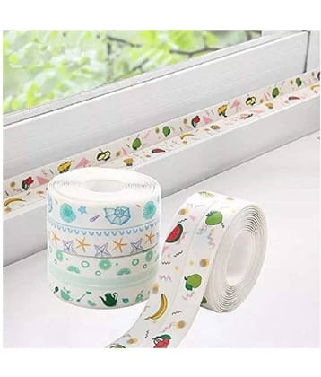 Caulk Strip, 1 PVC Self Adhesive Waterproof Caulking Sealing Tape, Caulk Tape Strip for Bathtub, Kitchen Countertop, Sink, Bathroom, Toilet and Floor Wall Edge Protector