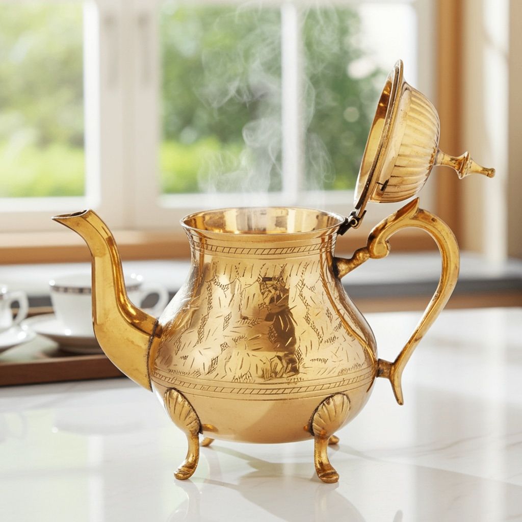 Brass Tea Pot Kettle, 650 Ml (ZMAS274 B)