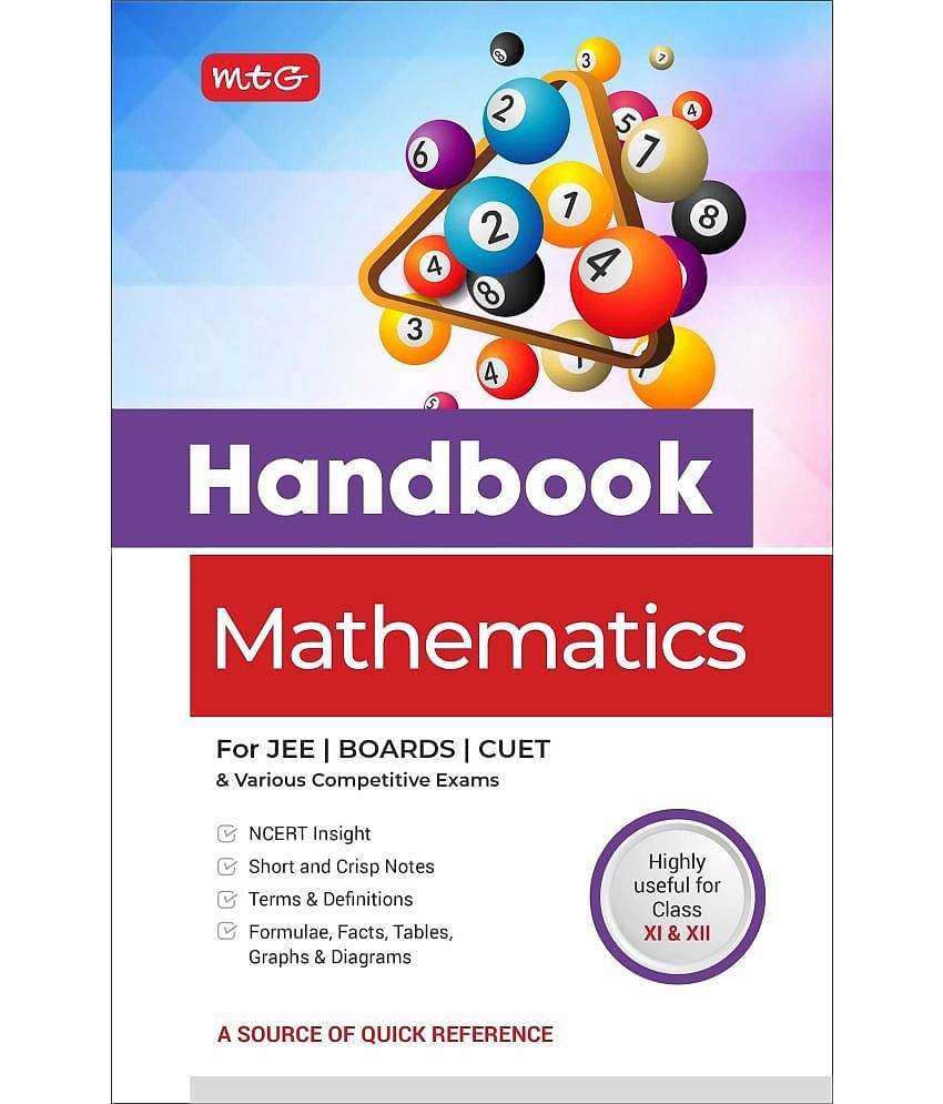 Handbook of Mathematics For JEE, CUET, Boards and Various Competitive Exams