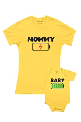 Battery Low-Yellow / Half Romper