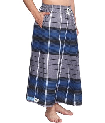 GOWRI TEX Elastic Multicolor Cotton Blend Men's Lungi Dual Pocket ( Pack of 1 )