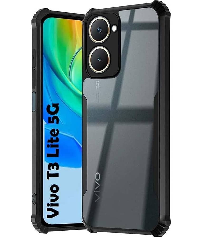 VAKIBO Plain Cases Compatible For Rubber Vivo T3 Lite 5G ( Pack of 1 )