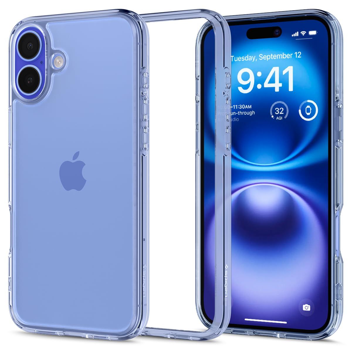 Spigen Ultra Hybrid Back Cover Case for iPhone 16, Durable Hybrid Structure, Air Cushion Technology - Polycarbonate + TPU | Sky Crystal Spigen Ultra Hybrid Back Cover Case for iPhone 16, Durable Hybrid Structure, Air Cushion Technology - Polycarbonate +