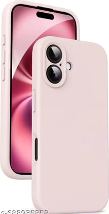 Kozykit Apple iPhone 16 Plus Silicone Back Cover | Soft Touch Liquid Silicone Case | Shockproof Slim Mobile Cover | Premium Protective Phone Case for iPhone 16 Plus (Pink Colour)