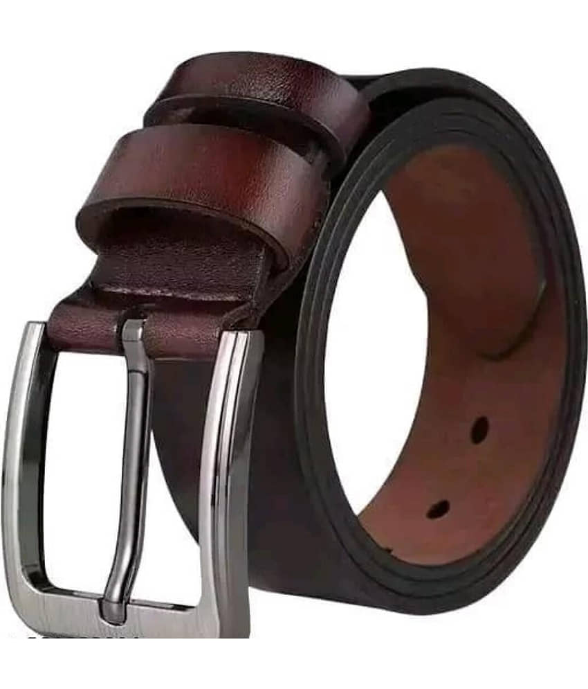 Classic World - Brown 100% Leather Men's Casual Belt ( Pack of 1 )