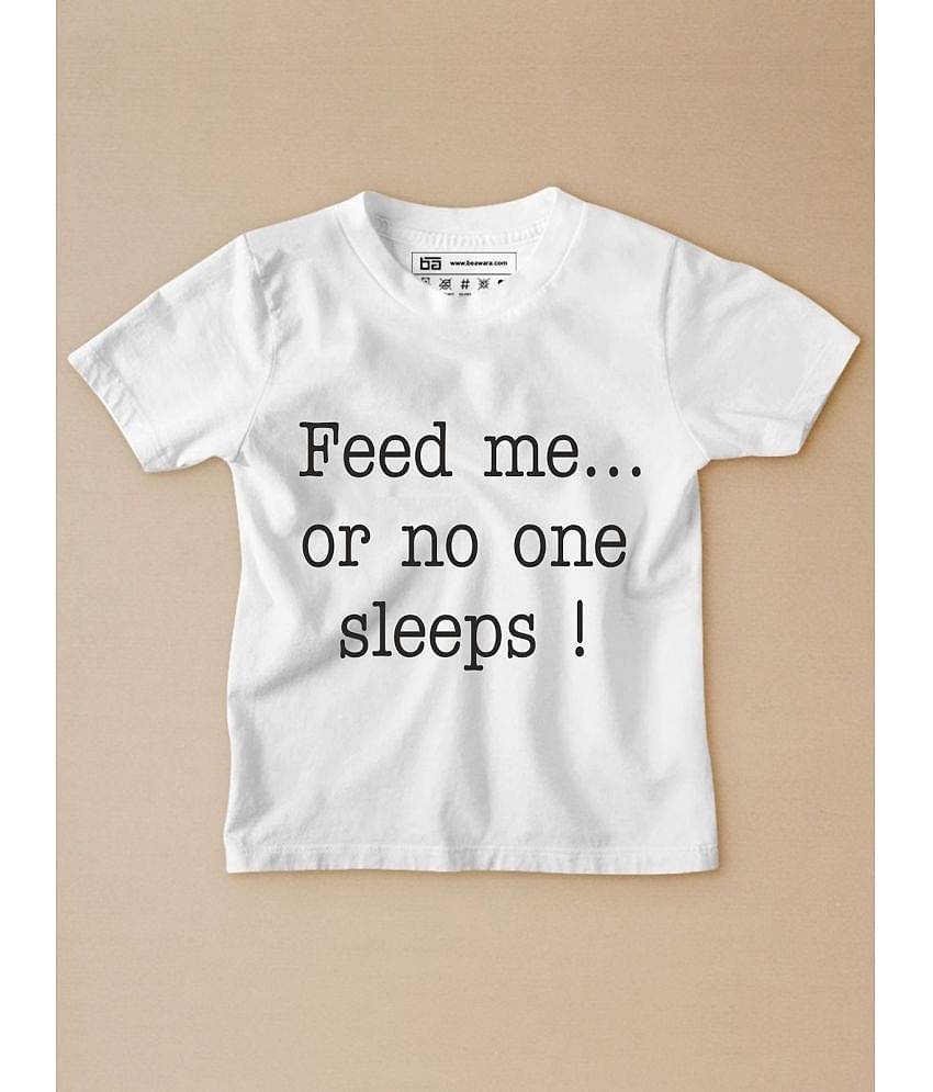 Be Awara Pack of 1 Boys Cotton T-Shirt ( White )