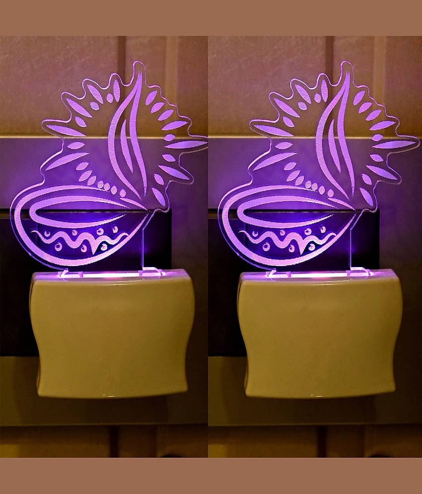 Somil - Multicolor Night Lamp ( Pack of 2 )