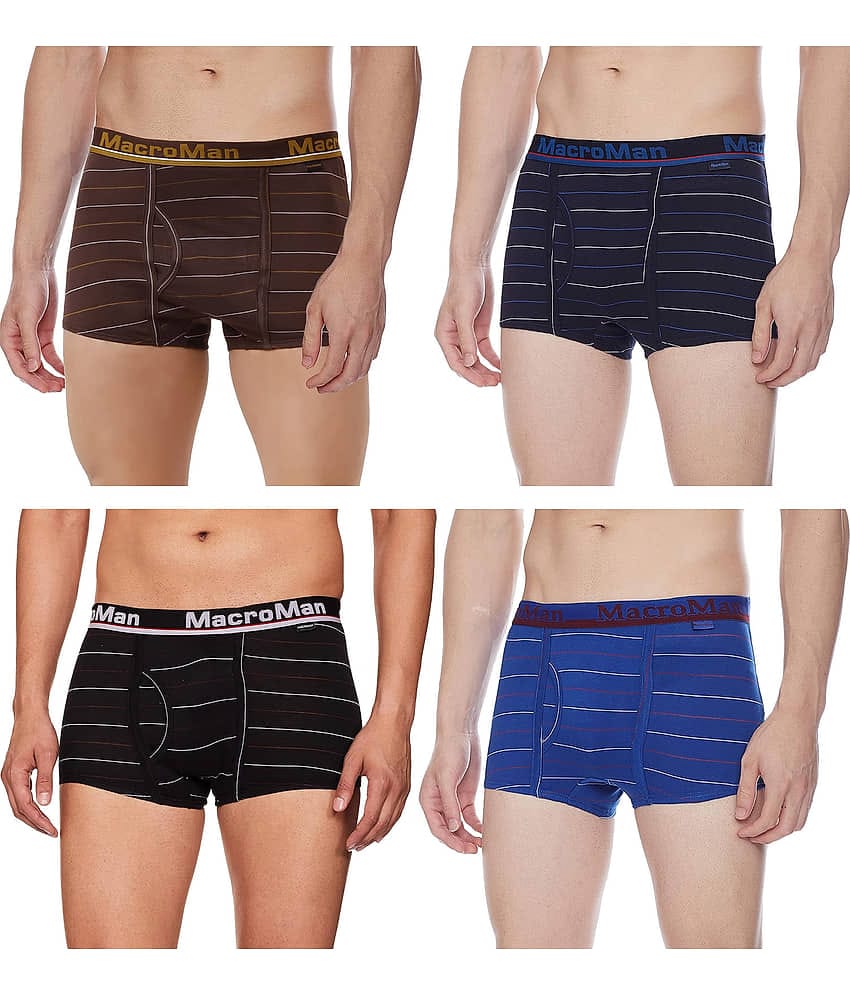 Rupa macroman Multicolor Cotton Men's Trunks ( Pack of 4 )