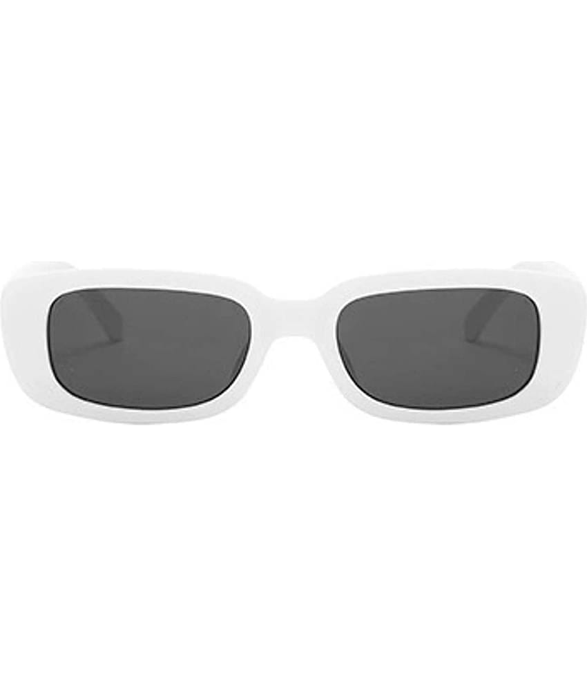 Kanny Devis - White Rectangular Sunglasses ( Pack of 1 )