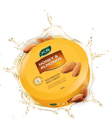 Joy Honey & Almonds Nourishing Skin Cream with Wheatgerm Oil for Face Hands & Body for All Skin Type 200 ml (Pack of 1)