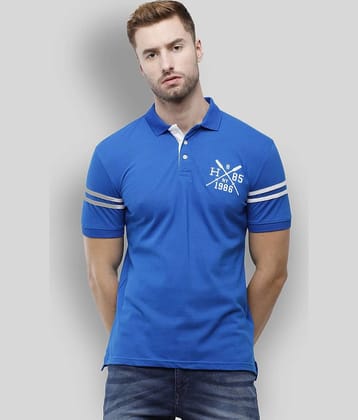 Ardeur Pack of 1 Cotton Blend Regular Fit Men's T-Shirt ( Blue )