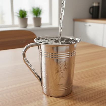 Pure Stainless Steel Pitcher Jug 1.65 Liter Water Server (SMAS071 A)