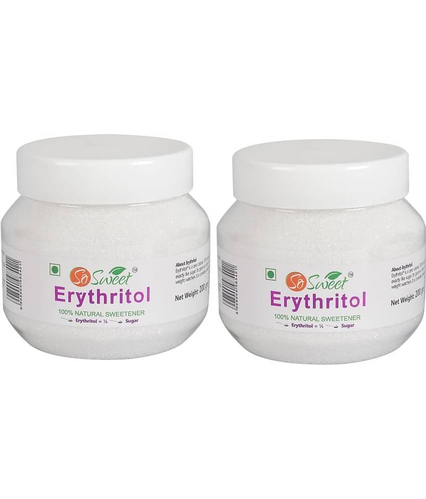 So Sweet Erythritol 100% Natural Sweetener 400gm for Diabetes - Sugar free (PO2) (200gm Each)