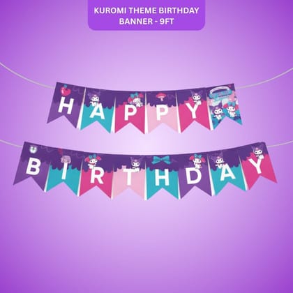 Kuromi Theme Birthday Banner - 9FT