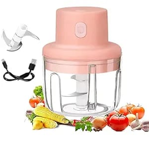 USB Mini Chopper – Rechargeable Compact Food Processor for Vegetables Fruits and Nuts Multicolor