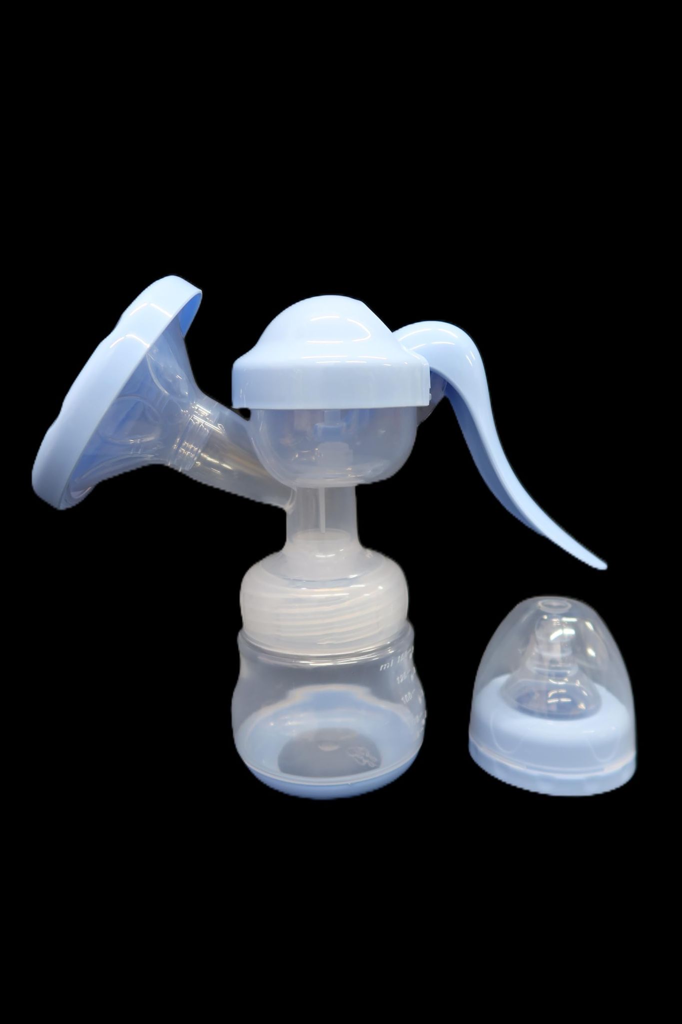 FAIRBIZPS Silicone Manual Breast Pump Manual with Feeding Nipple BPA Free - Manual