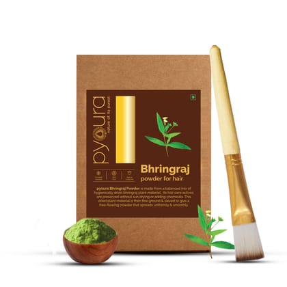 Bhringraj Powder <h4>100% Pure | Hygienically dried | For healthy scalp & strong hair <h4><h6>Made from hygienically dried hand-picked, cleaned bhringraj plant that while preserving their hair ca