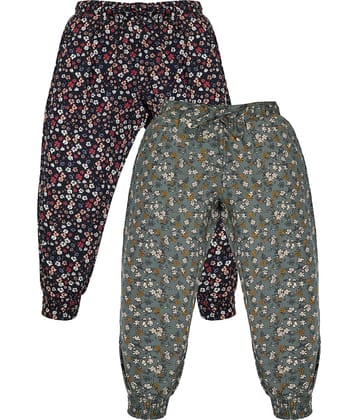 Plum Tree Girls Flower Print Rayon Pant  ( Pack of 2)