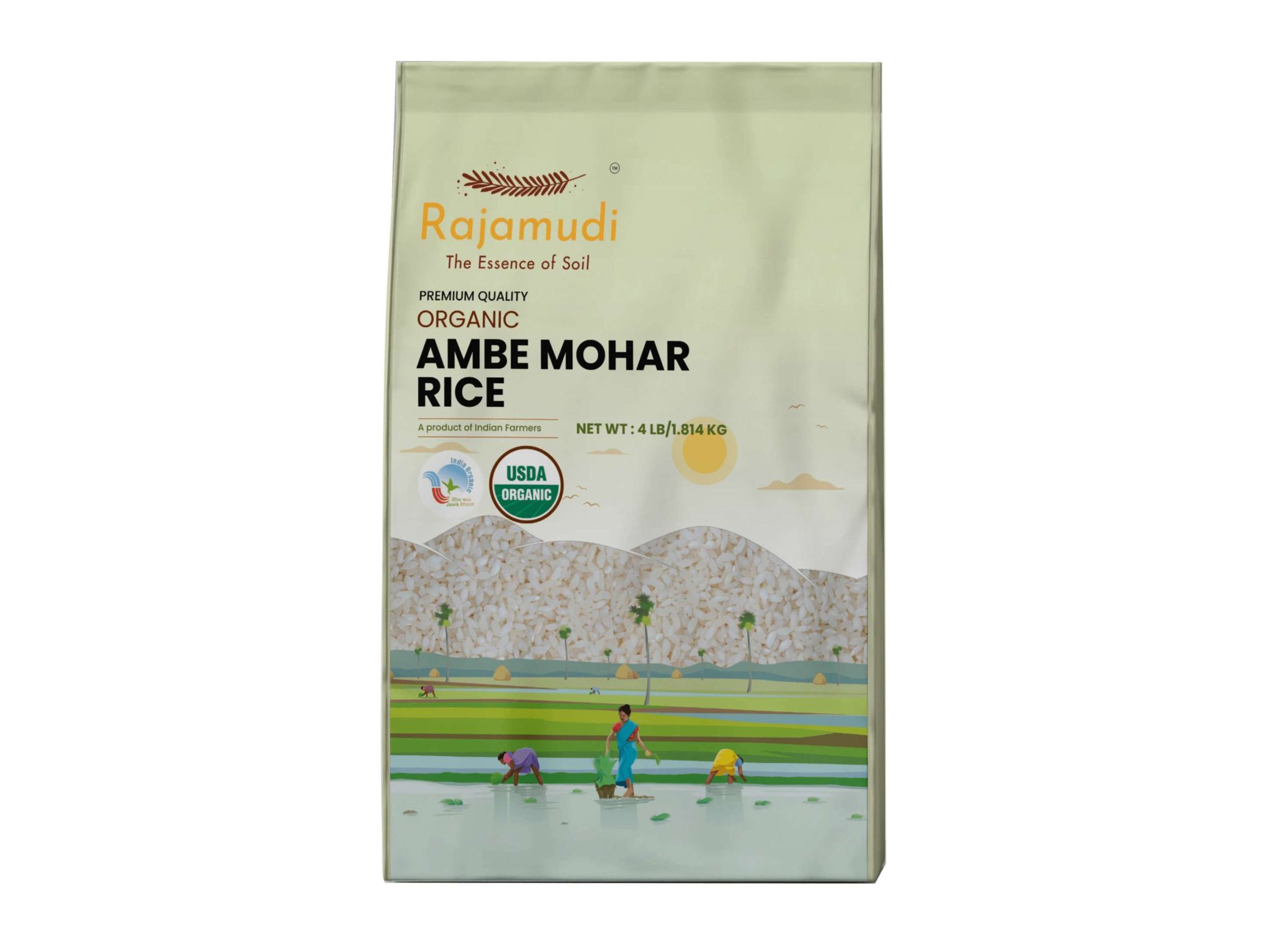 Rajamudi Organics Ambe Mohar Rice (Hand Pounded) - 1 Kilogram
