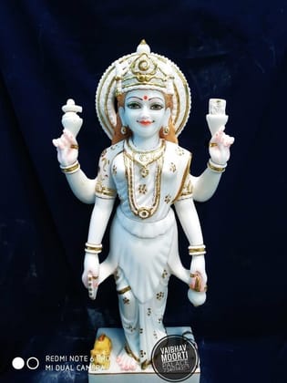 White Hindu Parvati Mata Marble Statue, For Worship
