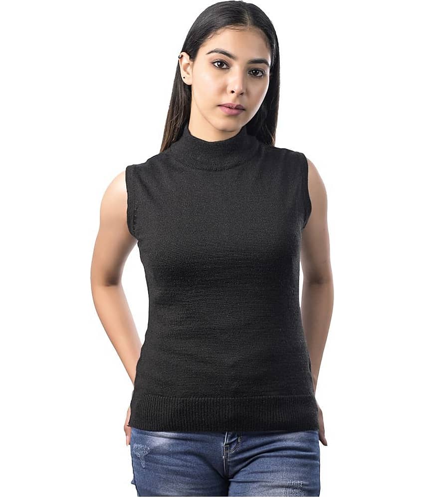 Ogarti Acrylic Black Buttoned Cardigans