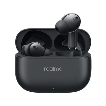 realme Buds T310 True Wireless in-Ear Earbuds with 46dB Hybrid ANC, 360 Spatial Audio, 12.4mm Dynamic Bass Driver, Upto 40Hrs Battery and Fast Charging (Vibrant Black)