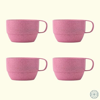 Wheat Straw Coffee Mugs-PLUSH PINK