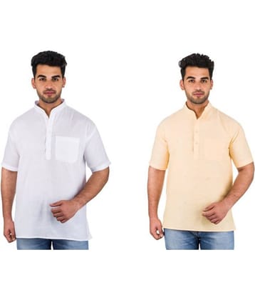 DESHBANDHU DBK Multi 100 Percent Cotton Kurta Pack of 2