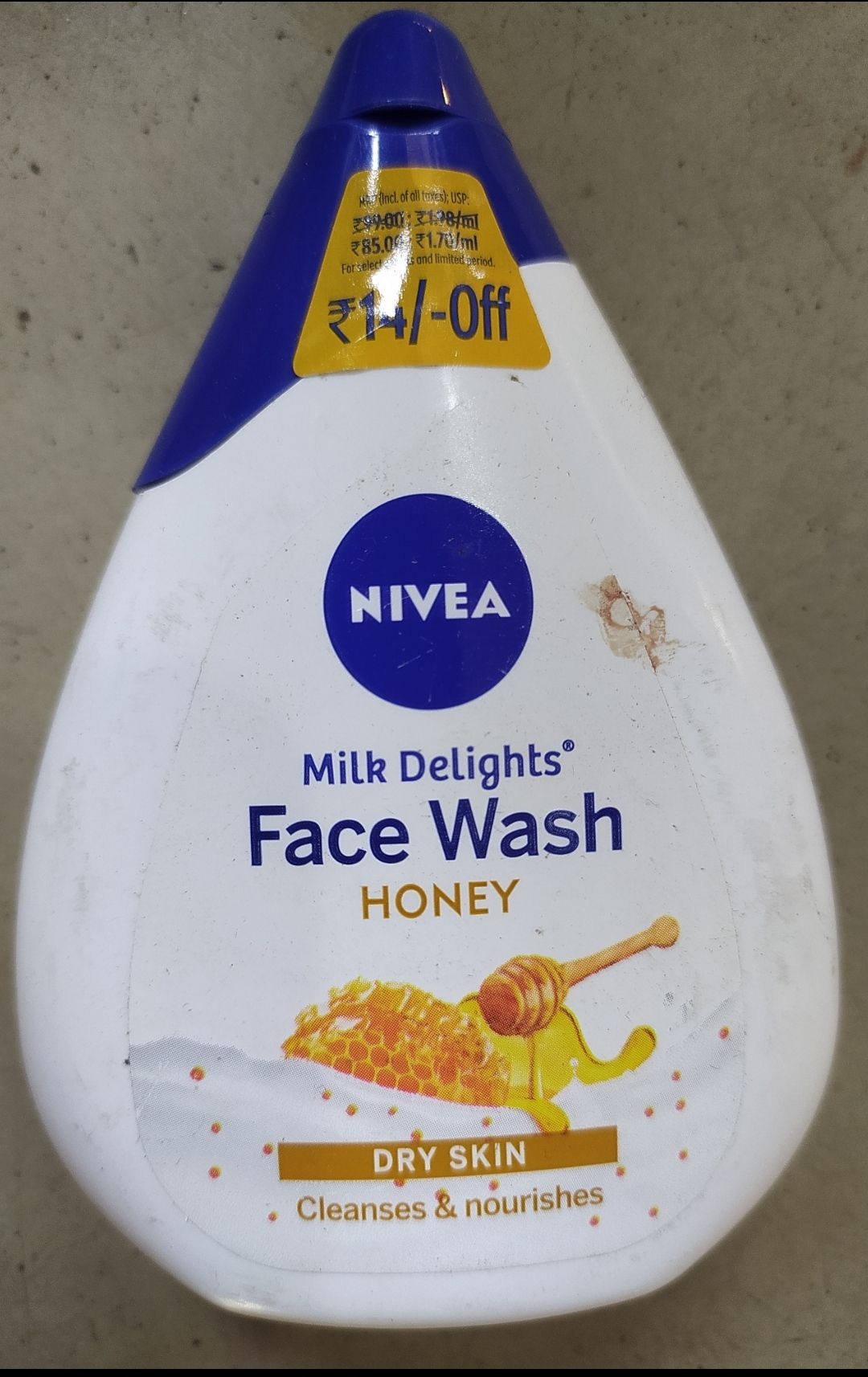 nivea milk delights face wash honey