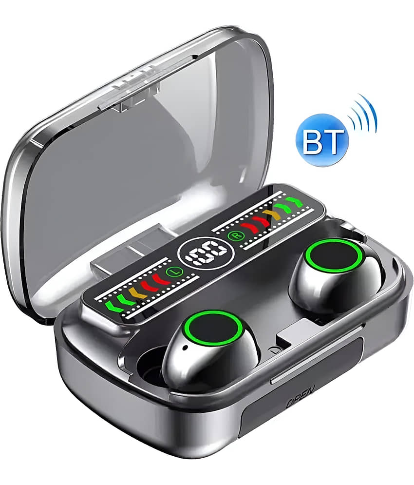 VERONIC M100 with PowerBank Bluetooth True Wireless (TWS) In Ear 30 Hours Playback Fast charging,Powerfull bass IPX4(Splash & Sweat Proof) Black