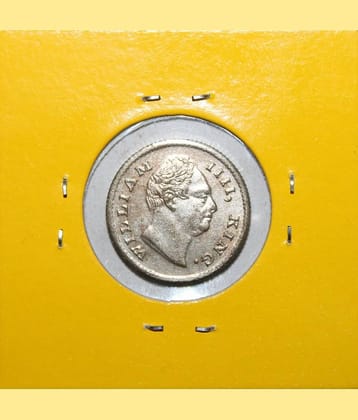 1/4 Rupee 1835 -  William 4th East India Company Fancy British India Rare Old Coin For Collection