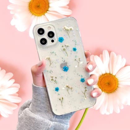 Real Cosmos Floral Glitter Cover-iPhone 13 Pro