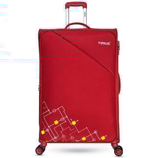 Flash 78 cm Stylish Check-in Travel Luggage & Suitcase  For Men and Women Red