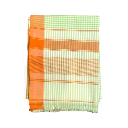 Khudei - Cotton (single)-Orange & Green