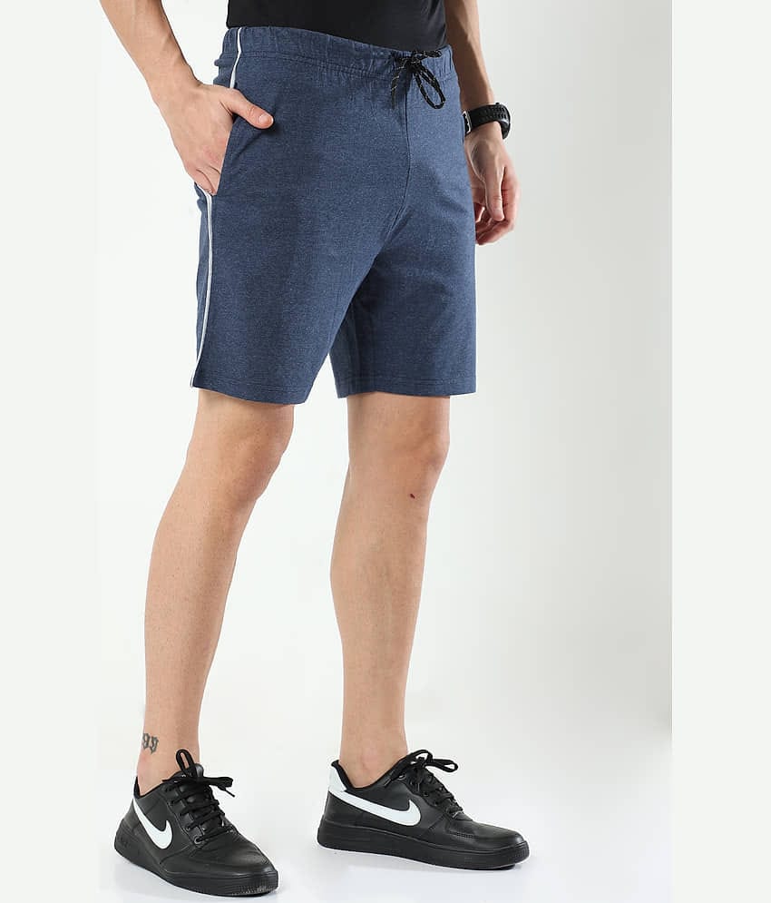 Ardeur Fashions Blue Cotton Blend Men's Shorts ( Pack of 1 )