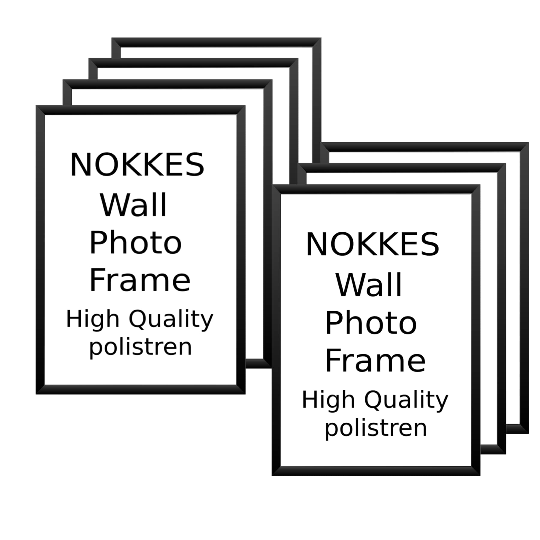 NOKKES Basics Photo Frame With Hanging Hooks Set of 7 | 8" x 12"Inch,(A4 Size) Brown, Made In India2_A