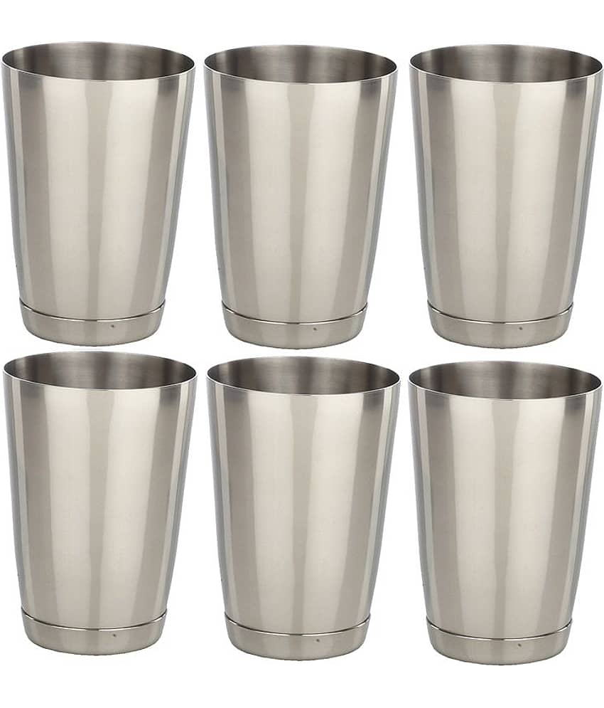 Dynore Stainless Steel mocktail / lassi glasses - Set of 6 - Medium