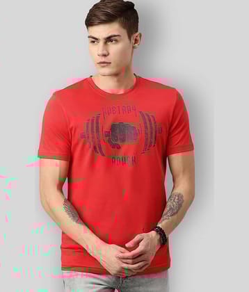 Huetrap Pack of 1 Cotton Regular Fit Men's T-Shirt ( Red )