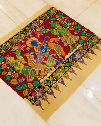 Syaahi Bangalori Silk Multicolor Colorful Wall Hanging