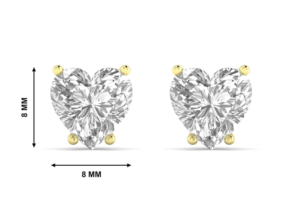 Heart Solitaire Studs