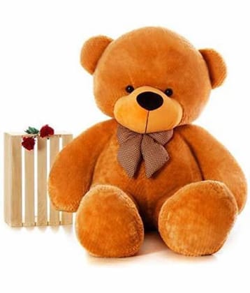 KIDS WONDERS 3 FEET Teddy Bear / high Quality / Neck brow / Cute and Soft Teddy Bear (Brown)