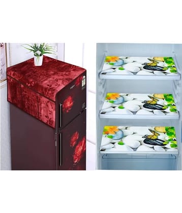 Revexo Set of 4 PVC Multicolor Fridge Mats
